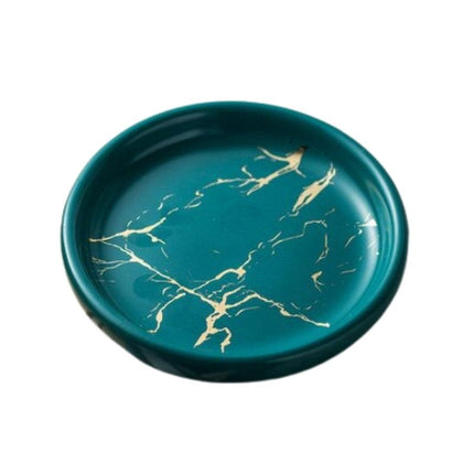 Okrągła podstawka na mydło efekt marmuru.