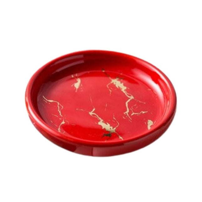 Okrągła podstawka na mydło efekt marmuru.