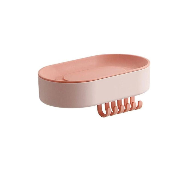 Mydelniczka ścienna z wieszakami bez wiercenia