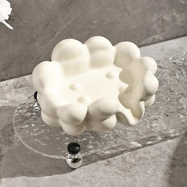 Ceramiczna mydelniczka w kształcie chmurki