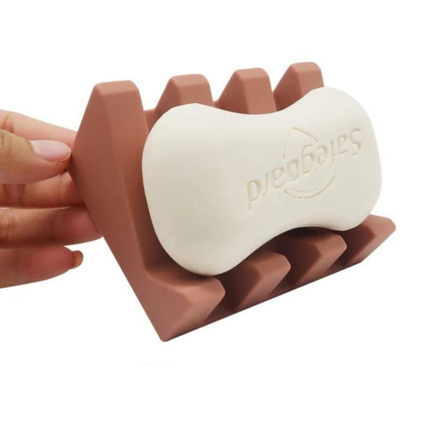 Nowoczesna silikonowa mydelniczka z ociekaczem