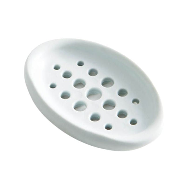 Owalna mydelniczka silikonowa z ociekaczem.