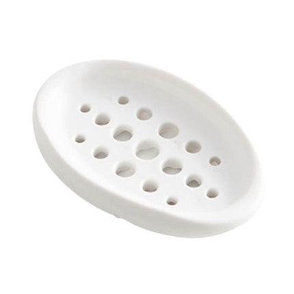 Owalna mydelniczka silikonowa z ociekaczem.