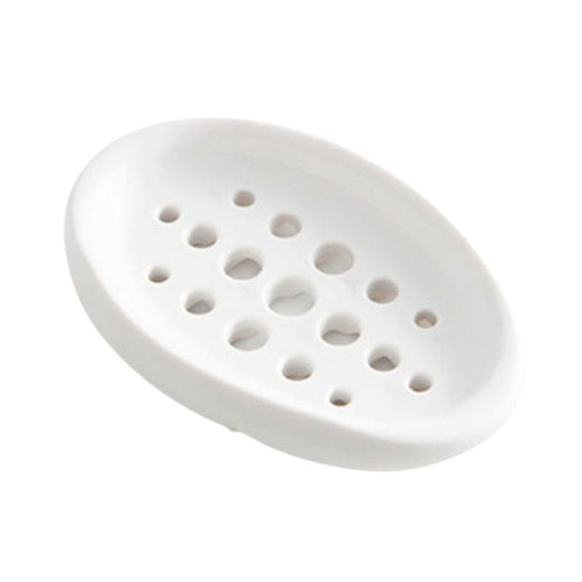 Owalna mydelniczka silikonowa z ociekaczem.