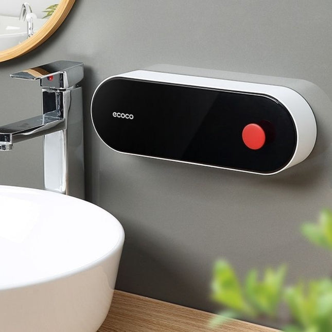 Designerska mydelniczka ścienna z ociekaczem