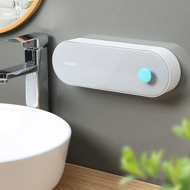 Designerska mydelniczka ścienna z ociekaczem