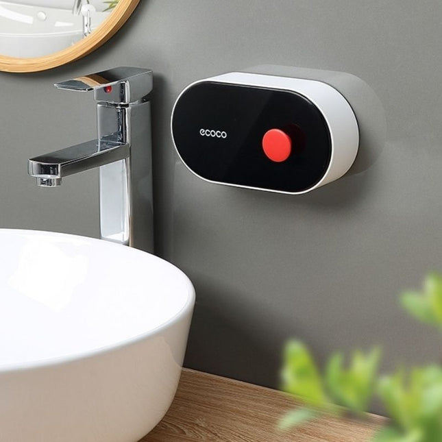 Designerska mydelniczka ścienna z ociekaczem