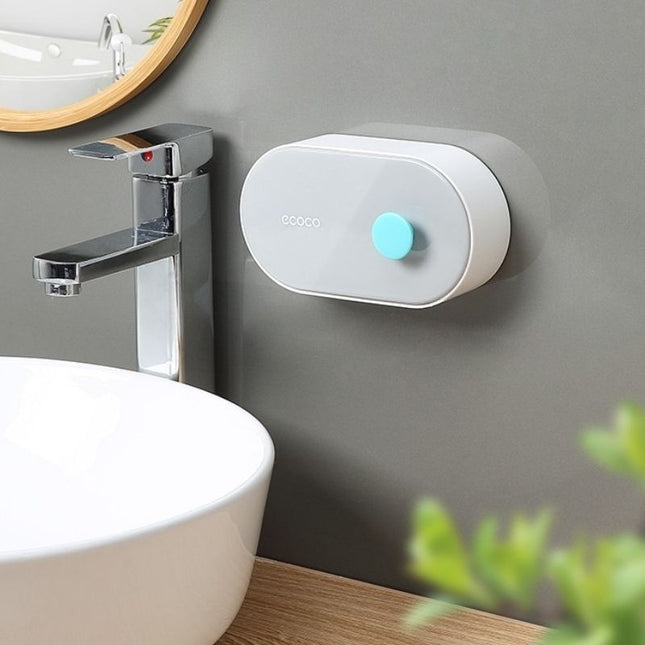 Designerska mydelniczka ścienna z ociekaczem