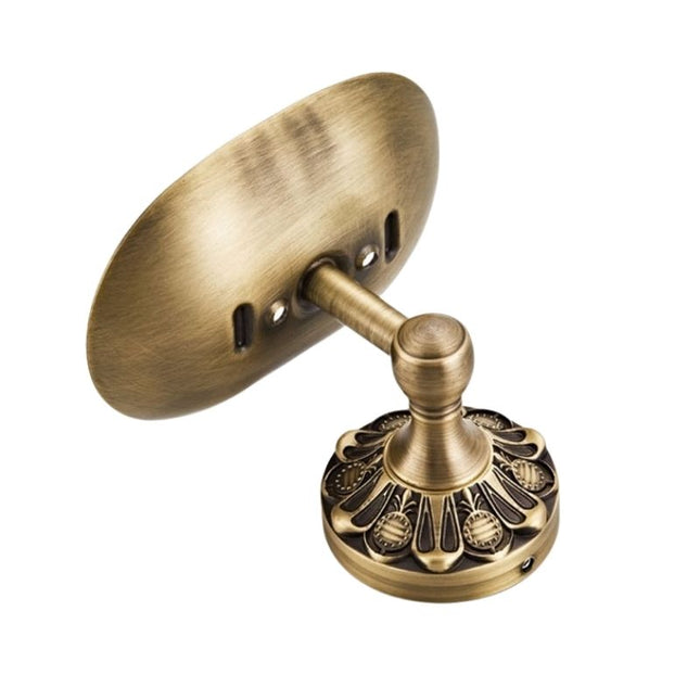 Mosiężna mydelniczka ścienna w stylu vintage