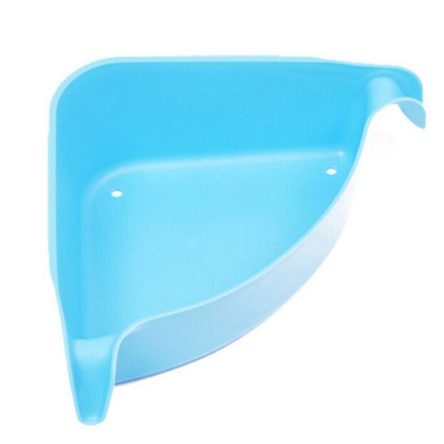 Narożna plastikowa półka pod prysznic.