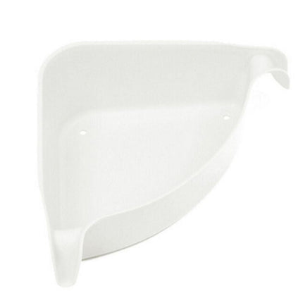 Narożna plastikowa półka pod prysznic.