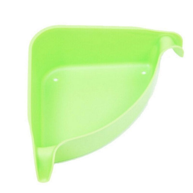 Narożna plastikowa półka pod prysznic.