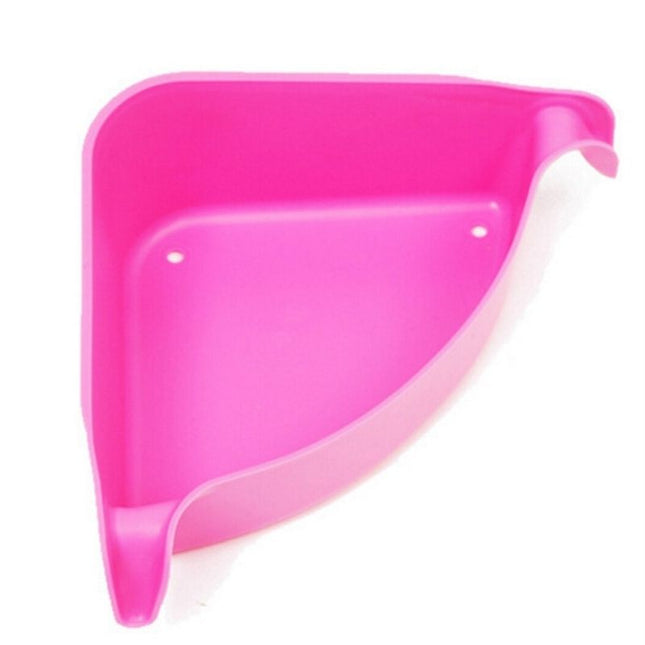 Narożna plastikowa półka pod prysznic.