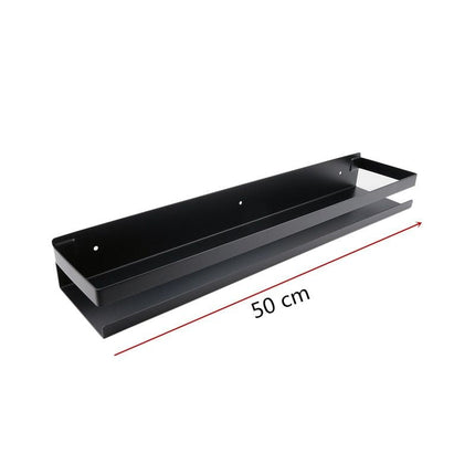 Nowoczesna czarna półka pod prysznic